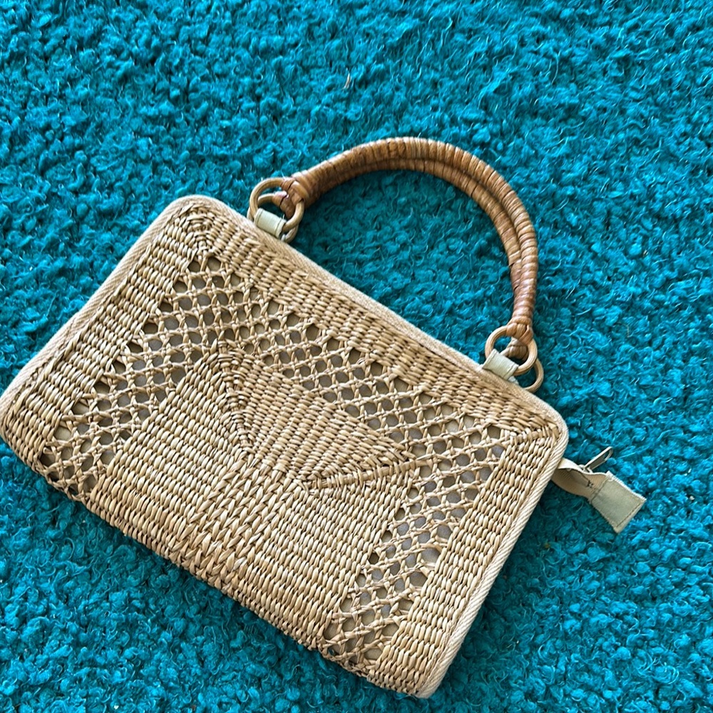 Woven Tan Handbag